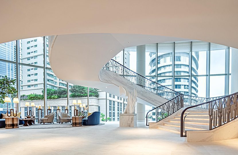 Waldorf Astoria’s elegant entrance in Bangkok