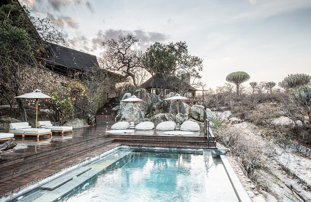 Spot wildlife from the Mwiba Lodge pool, Image by Scott Ramsay