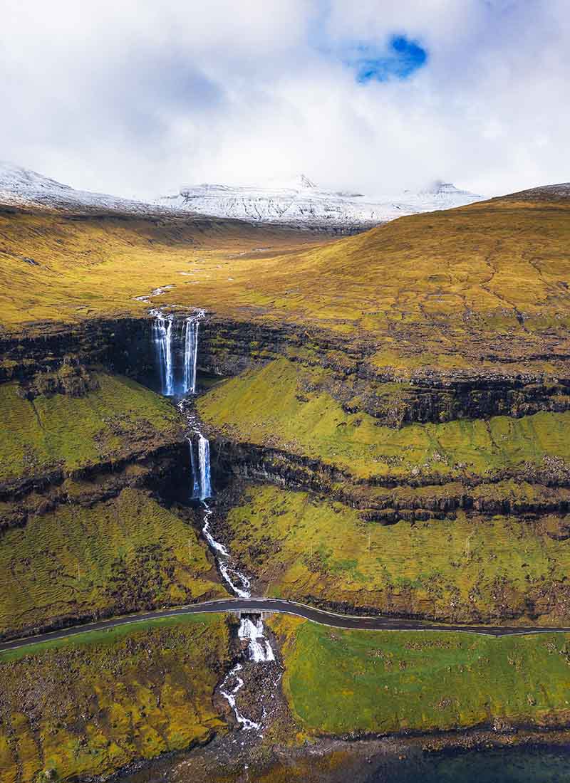 Fossa Waterfall on island Bordoy, Faroe Islands, image by Nick Fox, Shutterstock