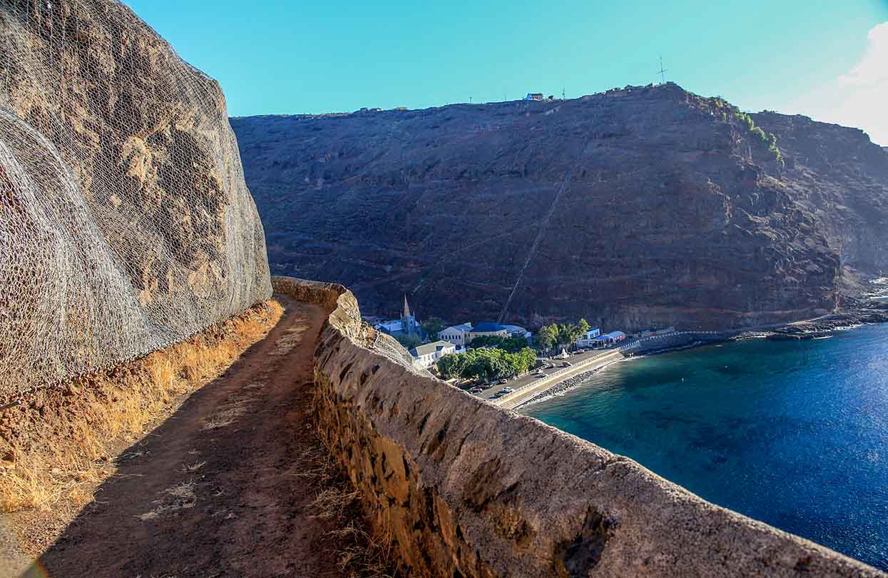 Trail that connect Jamestown to Banks Battery in Saint Helena, image by Chiara Swanson, Shutterstock