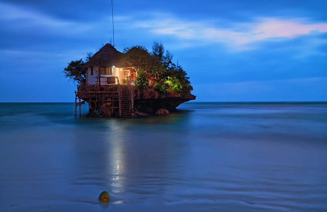 The Rock restaurant in Zanzibar, image by Yakov Oskanov, shutterstock