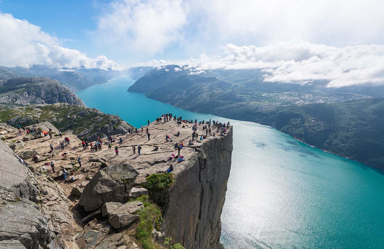 Cliff Preikestolen in fjord Lysefjord, Image by Pe3k, shutterstock