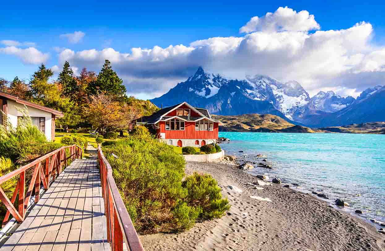 Torres del Paine and Lago Pehoe in the Southern Patagonian Ice Field, image by ecstk22, Shutterstock