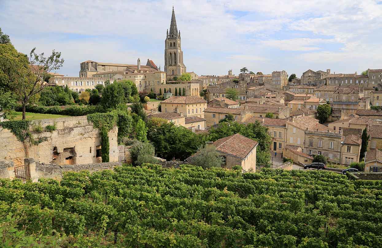 Saint-Émilion amidst the vines near Bordeaux, image by blickwinkel2511, Shutterstock