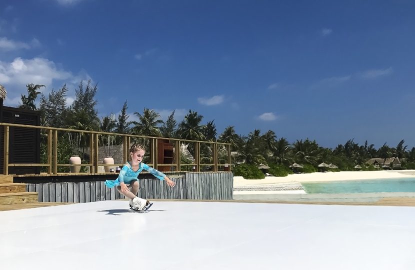 First ice skating rink in Jumeirah Vittaveli, Maldives