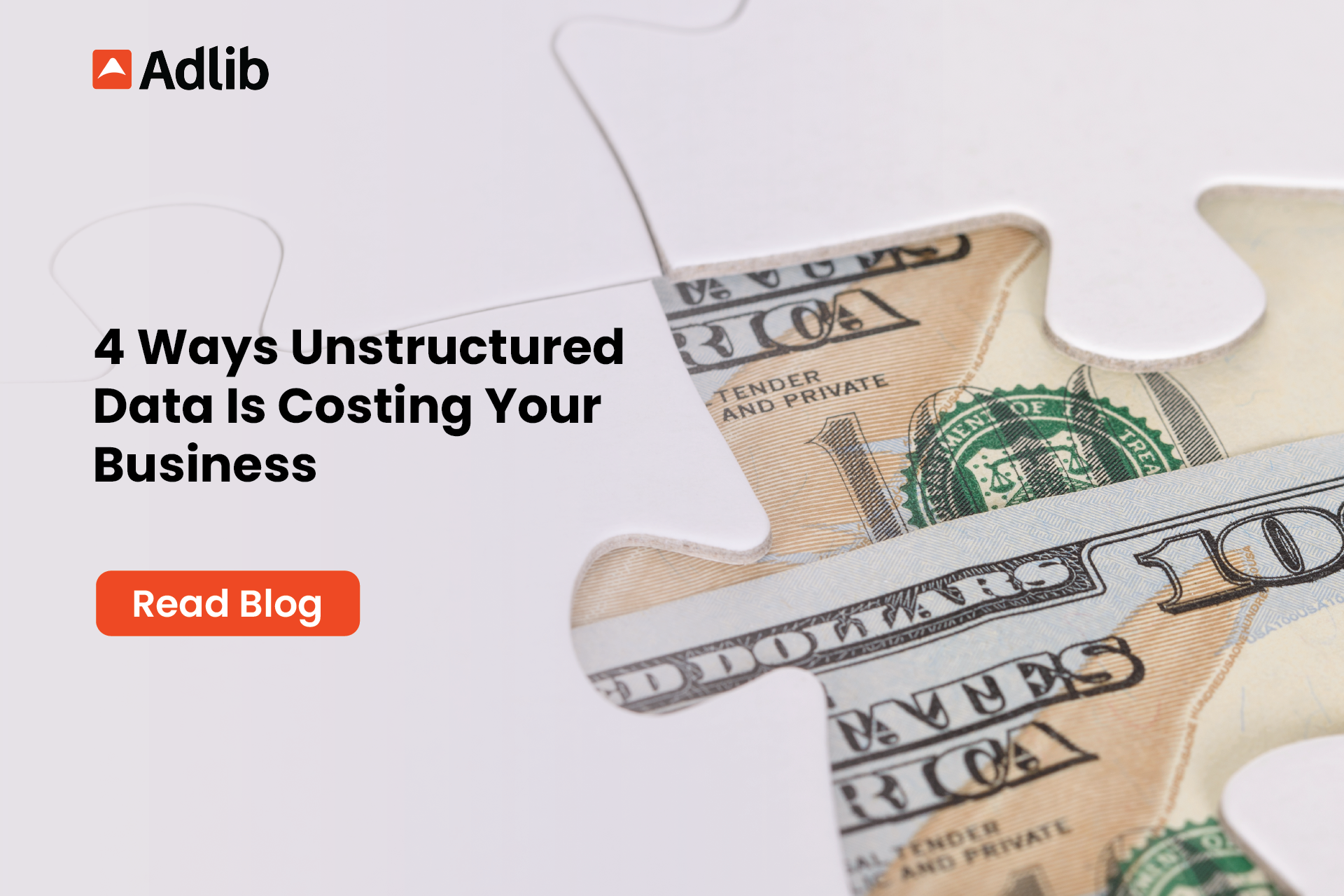 Adlib Blog Social Template - 4 Ways Unstructured Data Is Costing Your Business